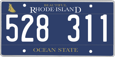 RI license plate 528311