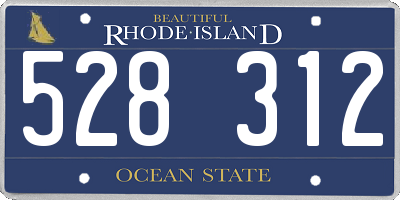 RI license plate 528312