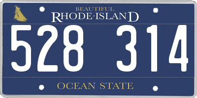 RI license plate 528314