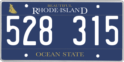 RI license plate 528315