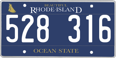 RI license plate 528316