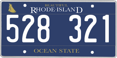 RI license plate 528321