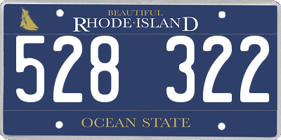 RI license plate 528322