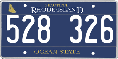 RI license plate 528326