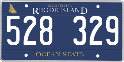 RI license plate 528329