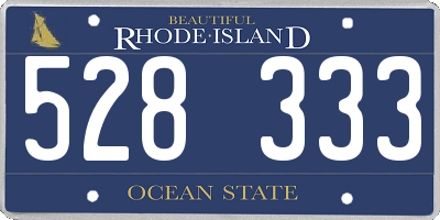RI license plate 528333
