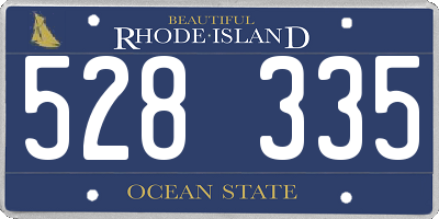 RI license plate 528335