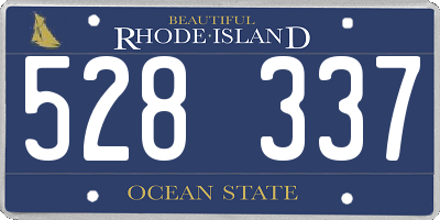 RI license plate 528337