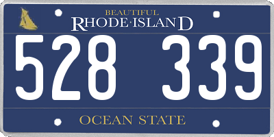 RI license plate 528339