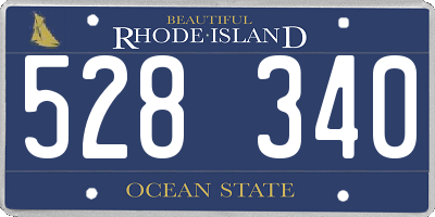 RI license plate 528340