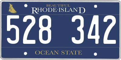 RI license plate 528342