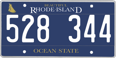 RI license plate 528344