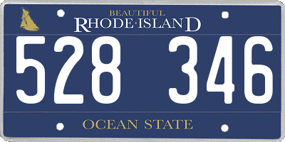 RI license plate 528346