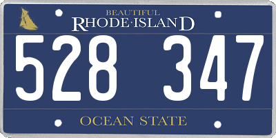 RI license plate 528347
