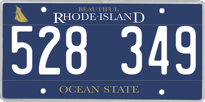 RI license plate 528349