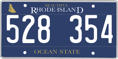 RI license plate 528354