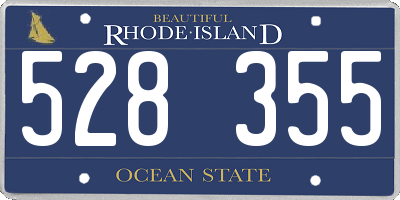 RI license plate 528355