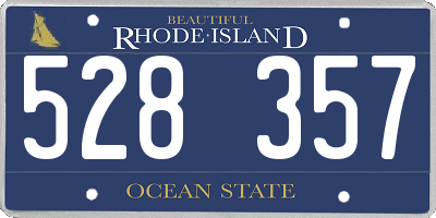 RI license plate 528357