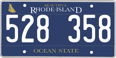 RI license plate 528358