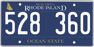 RI license plate 528360