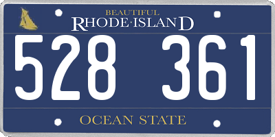 RI license plate 528361