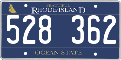 RI license plate 528362