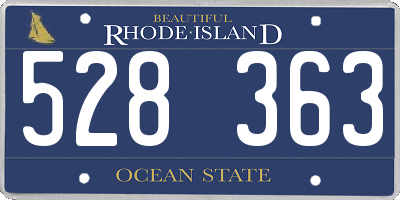 RI license plate 528363