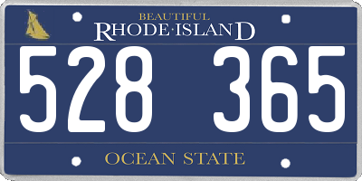 RI license plate 528365