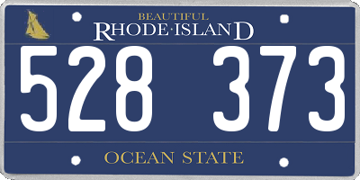 RI license plate 528373