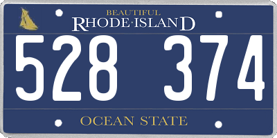 RI license plate 528374