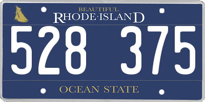 RI license plate 528375