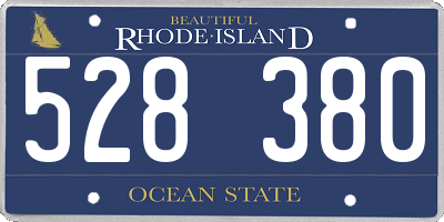 RI license plate 528380