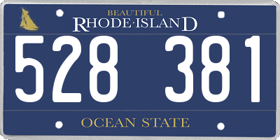 RI license plate 528381