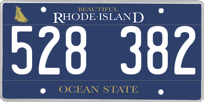 RI license plate 528382