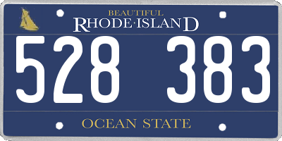 RI license plate 528383