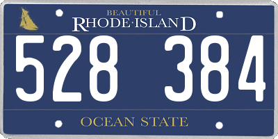 RI license plate 528384