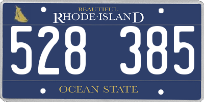 RI license plate 528385