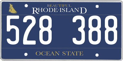 RI license plate 528388