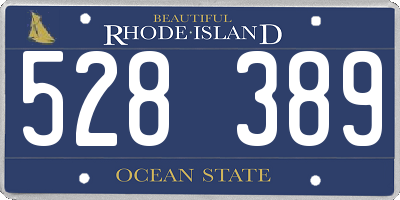 RI license plate 528389
