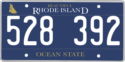 RI license plate 528392