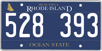 RI license plate 528393