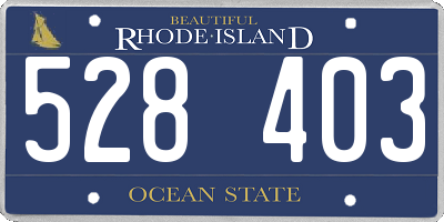RI license plate 528403