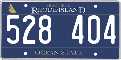 RI license plate 528404