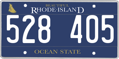 RI license plate 528405