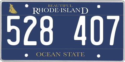 RI license plate 528407