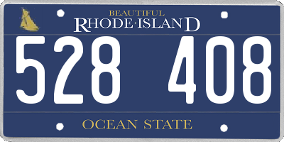 RI license plate 528408