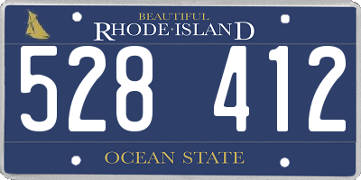 RI license plate 528412