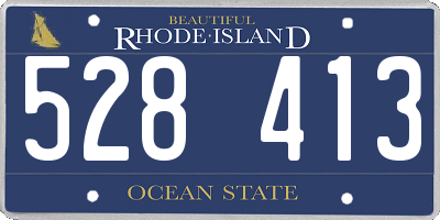 RI license plate 528413