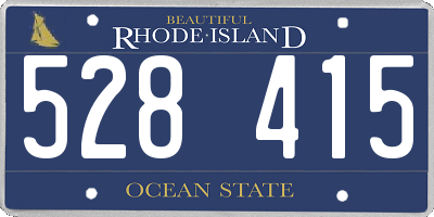 RI license plate 528415