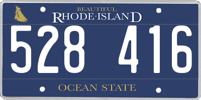 RI license plate 528416